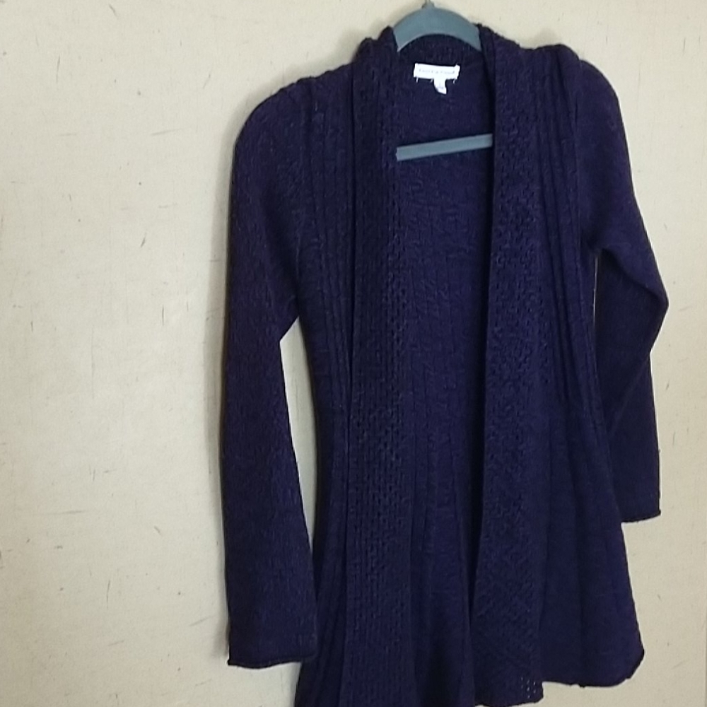 Purple sweater cardigan
